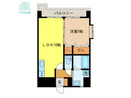 ヨシカワマンション高城(1LDK/9階)の間取り写真