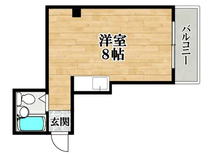 スリーフレンド天美(ワンルーム/4階)の間取り写真