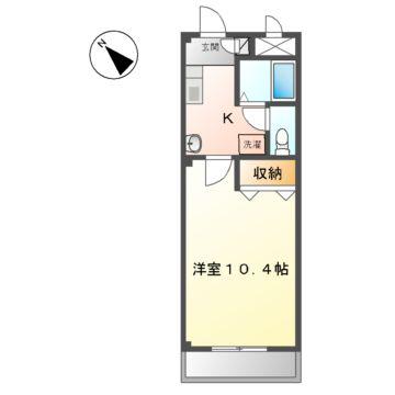 アビターレ・S(1K/1階)の間取り写真