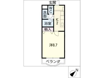 SATUユーアイ(1K/3階)の間取り写真