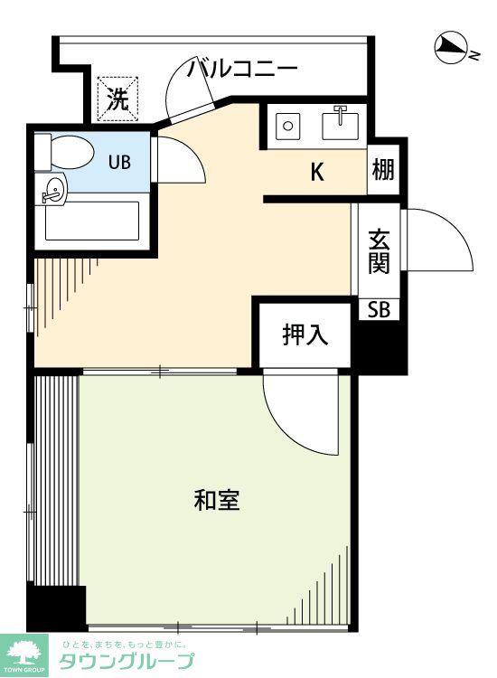 アペックス石神井公園(1DK/4階)の間取り写真