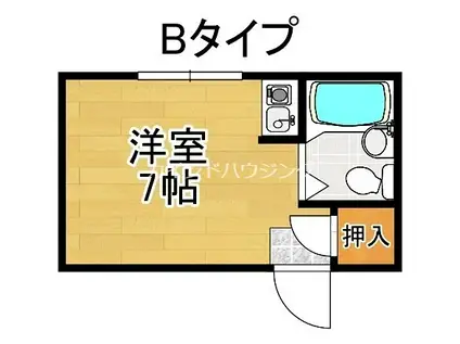 プラザ浜口(ワンルーム/5階)の間取り写真