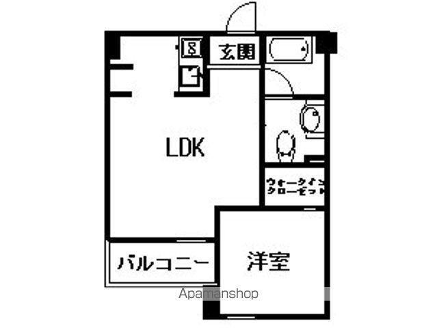 ベルジューレ高輪(1LDK/2階)の間取り写真