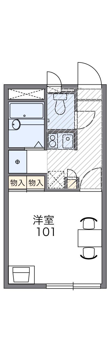 レオパレス大崎(1K/2階)の間取り写真