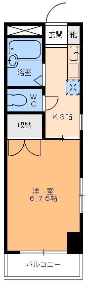 グリーンハイツ栄(1K/4階)の間取り写真