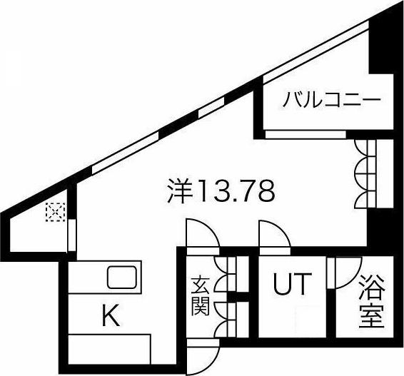 INFINITY22(1K/7階)の間取り写真