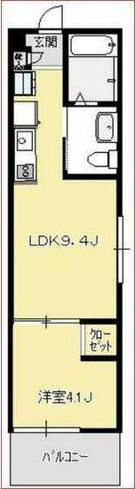 コンフォートシティ西千葉(1LDK/1階)の間取り写真