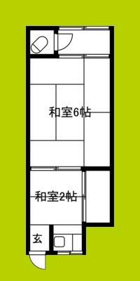 市元2丁目マンション(ワンルーム/2階)の間取り写真