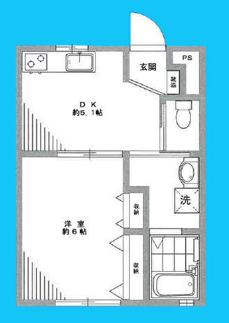 メゾン大竹(1DK/1階)の間取り写真