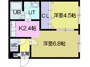 ドライエポック文京台(1LDK/2階)の間取り写真