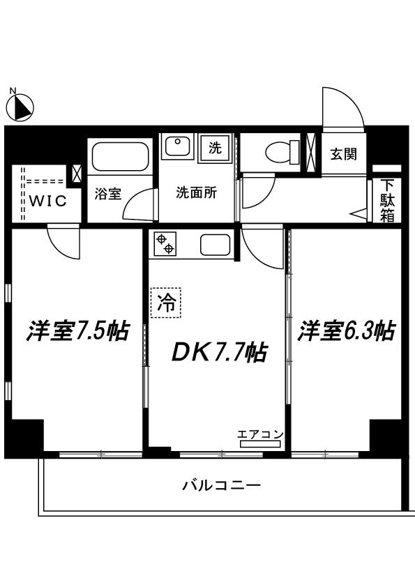 PASTORAL パストラル(2DK/3階)の間取り写真