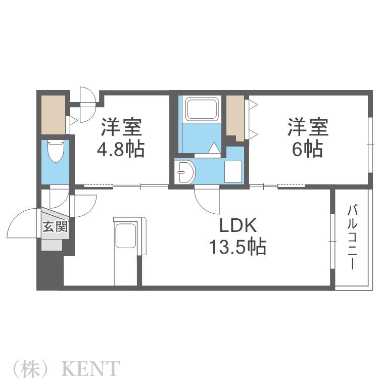IL LEONE(2LDK/2階)の間取り写真