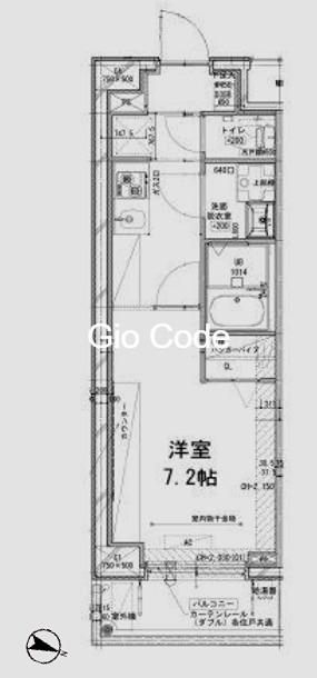 DIPS竹ノ塚駅前(1K/7階)の間取り写真