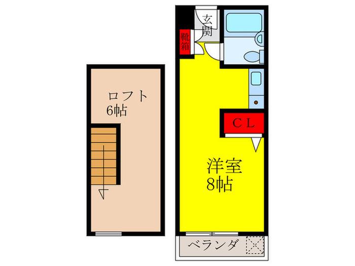 サンパレス21池田II(ワンルーム/2階)の間取り写真
