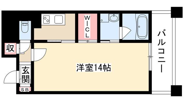LASANTE東桜(1LDK/13階)の間取り写真