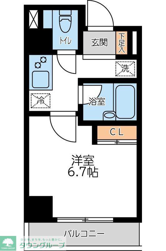 コンフォートタイム大森(1K/4階)の間取り写真