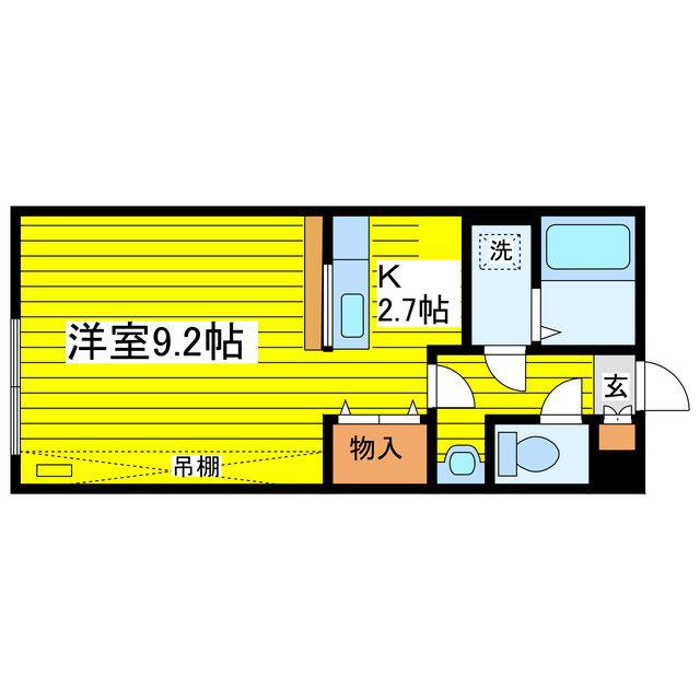 テラ元町(1K/4階)の間取り写真