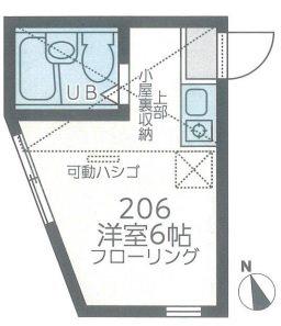 ユナイト安針ブランピア(1K/2階)の間取り写真