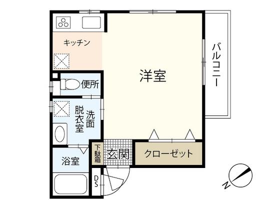 グランツ庚午(ワンルーム/2階)の間取り写真