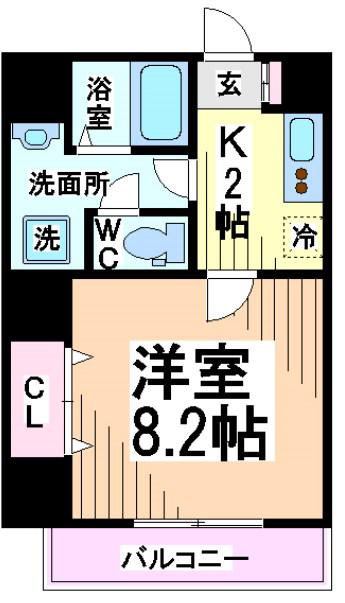 PUA LANI(1K/4階)の間取り写真