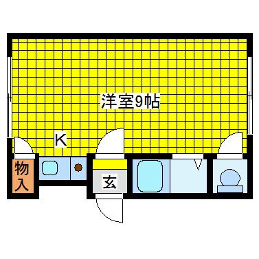 マイルームIV(ワンルーム/3階)の間取り写真