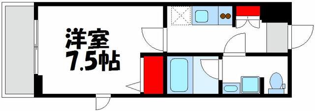 AZEST志村三丁目(1K/4階)の間取り写真