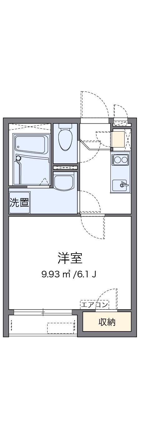 ブァンテージII(1K/2階)の間取り写真