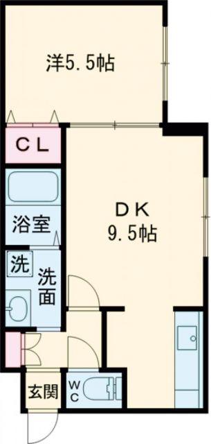 ペラッツィ宮前(1DK/3階)の間取り写真