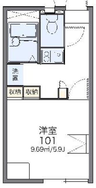 レオパレスセゾン杜(1K/1階)の間取り写真