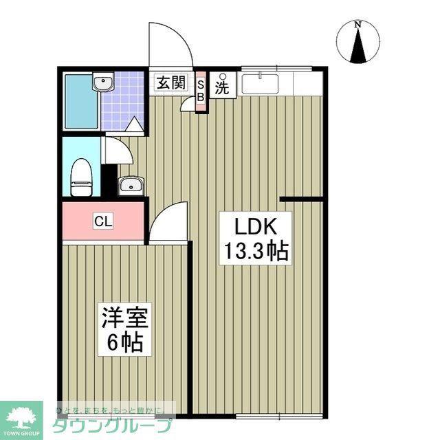プラザ桜木II(1K/1階)の間取り写真