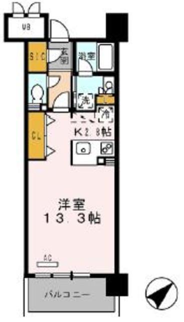 ロイヤルパークス豊洲(1K/7階)の間取り写真