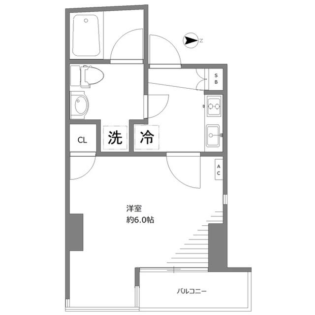 WILLDO八王子(1K/4階)の間取り写真