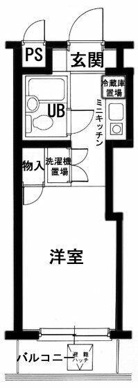 メインステージ保土ヶ谷(ワンルーム/2階)の間取り写真