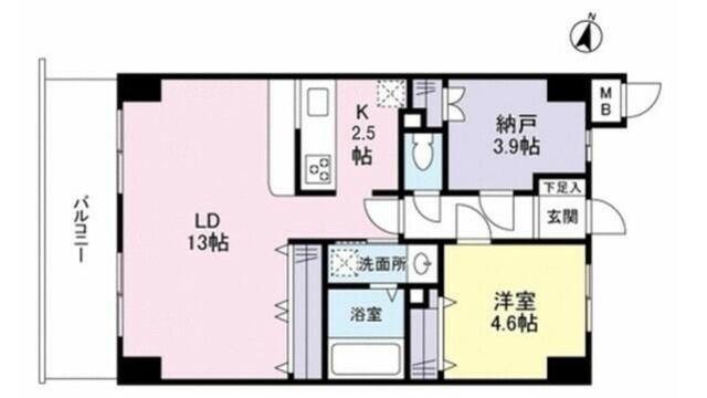 ブルールイイヅカ(1SLDK/6階)の間取り写真