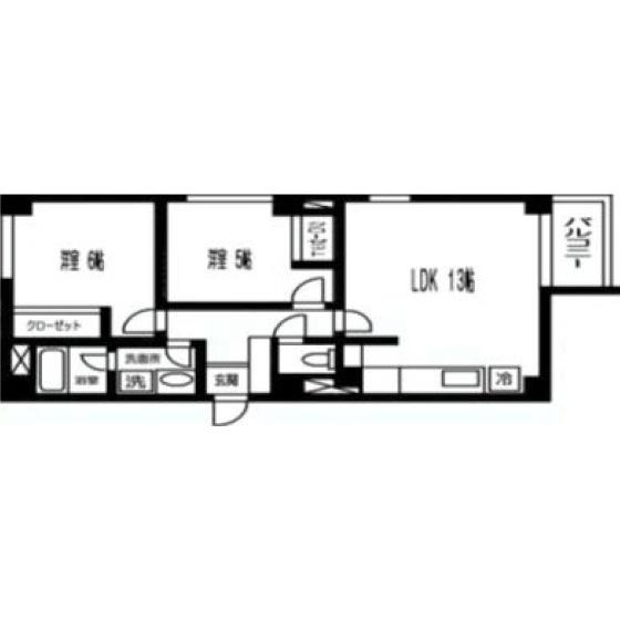 メゾンドボヌール(2LDK/2階)の間取り写真