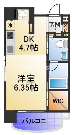 ROJI01(1DK/2階)の間取り写真