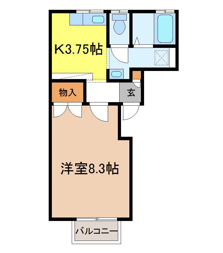 マルサンコーポラス(1K/2階)の間取り写真