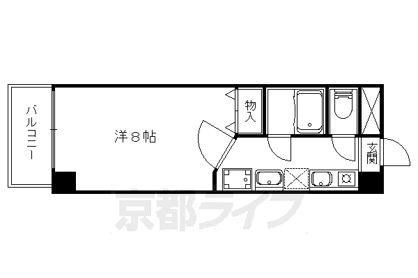 ホワイトハウス(1K/7階)の間取り写真