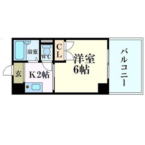 F-STYLE NAMIKI-DOHRI (1K/3階)の間取り写真