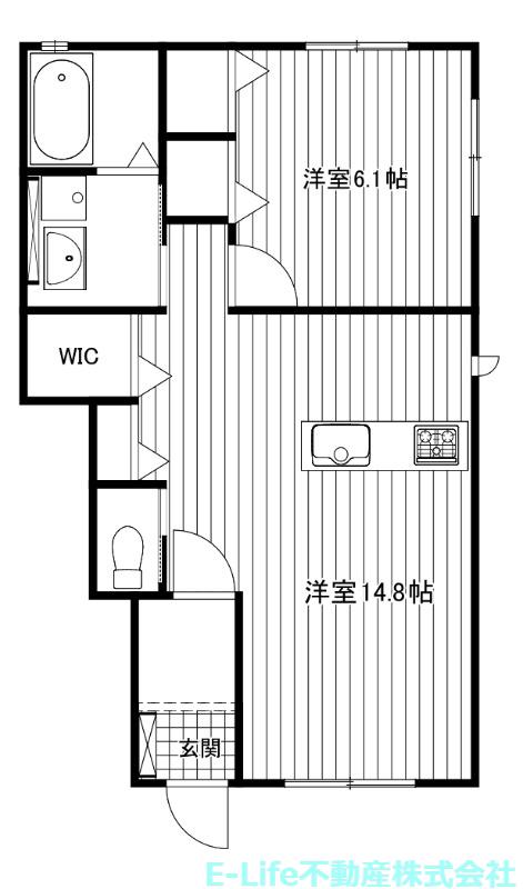 カメリア須屋 (1LDK/1階)の間取り写真
