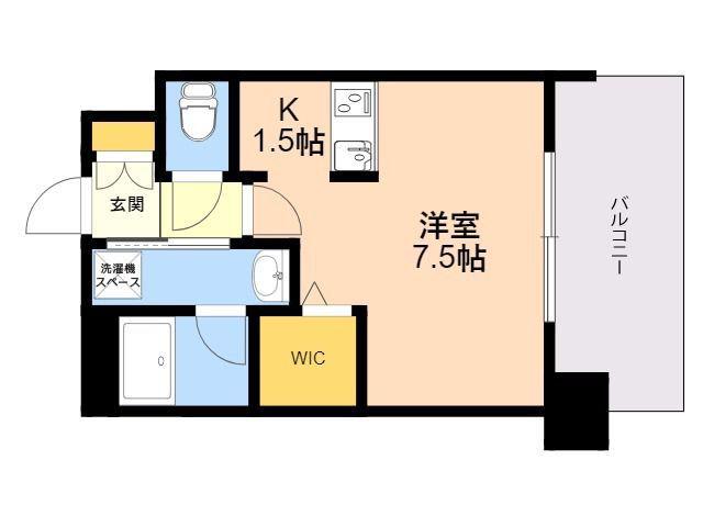 エンクレスト博多REY(1K/11階)の間取り写真
