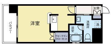 アソシアグロッツォ博多(1K/5階)の間取り写真