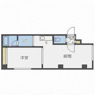 セトル白石(1LDK/4階)の間取り写真