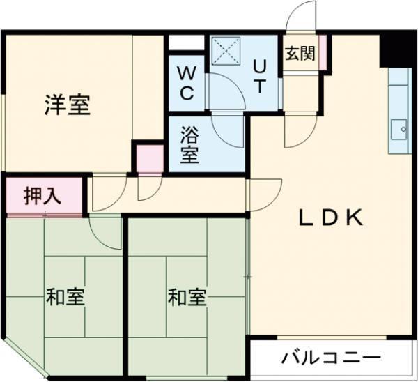 ベルトピア千歳8(3LDK/4階)の間取り写真