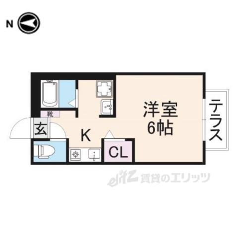 グリーンパーク二番館(1K/1階)の間取り写真