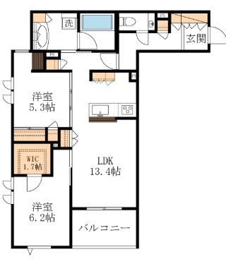 ルマセラ(2LDK/3階)の間取り写真