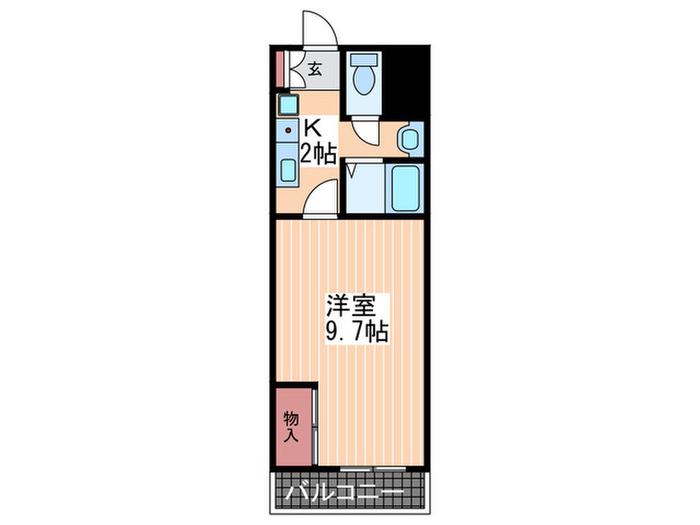 シャルマンS(1K/2階)の間取り写真