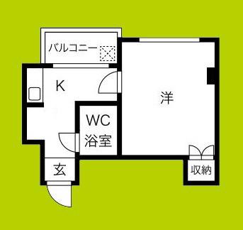 ドリーム21(1K/2階)の間取り写真