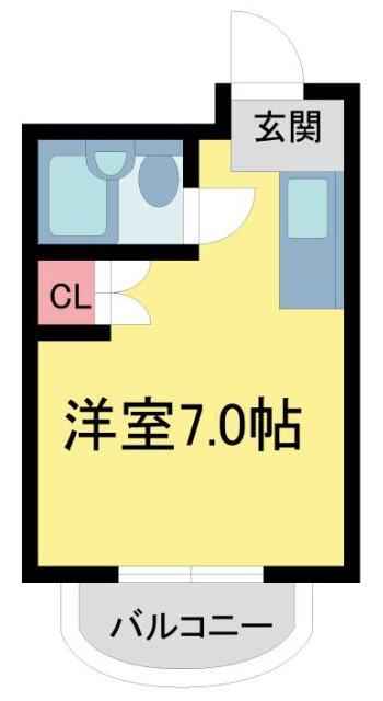 G.COURT阪急石橋阪大前(1K/3階)の間取り写真