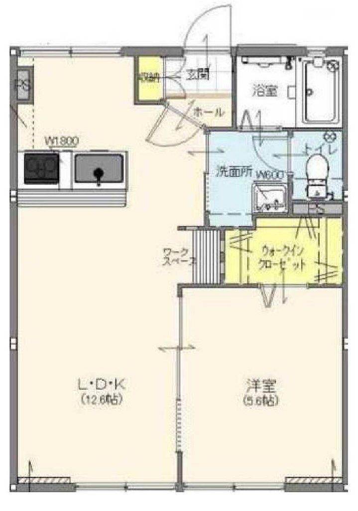 シティハイムYSK I(1LDK/1階)の間取り写真